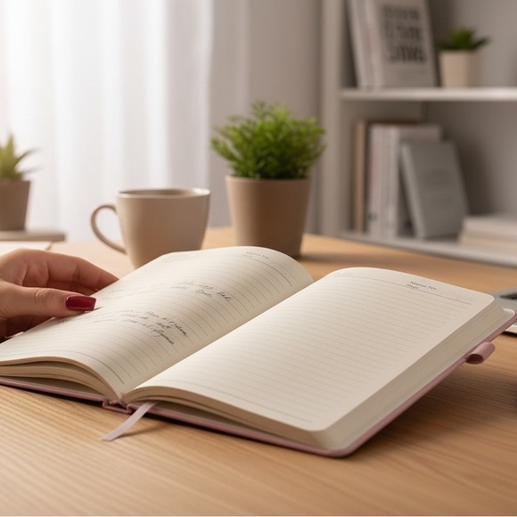 Pink Butterfly Patterned Notebook - Picture 3 of 3